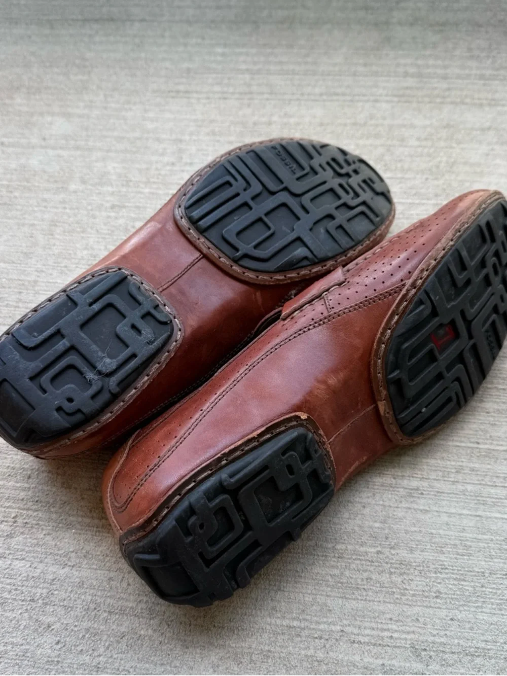 Fossil FFM4006200 Men’s 11 Brown Leather Penny Loafers Driving Moccasin Shoes